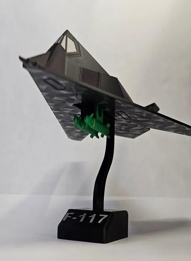 Beoals Fighter Aircraft Model, 3D Printed Display Replica, Black Stand Mount - Image 2
